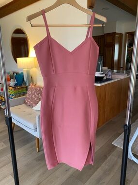 Amazon Rose Pink Spaghetti-Strap Sheath Dress